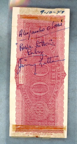 ITALY ~ 1943 ~ 100 LIRE NOTE ~ VF ~ SHORT SNORTER Cover