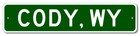 Cody, Wyoming Metal Wall Decor City Limit Sign - Aluminum