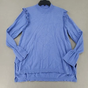 Elle Womens Purple Size Large Long Sleeve Shirt Flare Sleeve - Picture 1 of 12