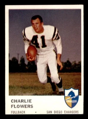 1961 Fleer Football #156 Charlie Flowers EX *e1 - Image 1 of 2