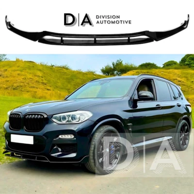 DIVISION AUTOMOTIVE M PERFORMANCE STYLE FRONT SPLITTER LIP SPOILER FOR BMW X3 G01 X4 G02 X3M 2017-21