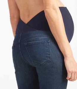 Isabel Maternity By Ingrid Size 28 / US 6 Flare Jeans High Rise Crossover Panel - Picture 1 of 14