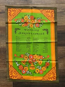 Vintage Wedding Anniversary- Tea Towel - Picture 1 of 3