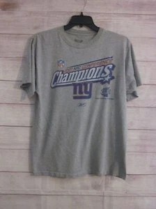 NFL New York Giants 2007 NFC Conference Champions Gray T-Shirt Size Medium - Picture 1 of 3