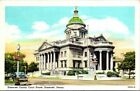 Postcard~Somerset, Pa~Somerset County Court House Street View Vintage Cars