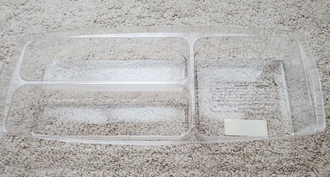 Longaberger large rectangular divided plastic protector liner # 40204 Cover