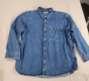 Levi's Silvertab Jacke Herren XL blau Übergröße eine Tasche Chambray Knopfleiste gebraucht, in einwandfreiem Zustand - Bild 1 von 10