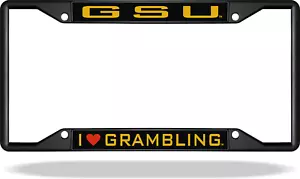Grambling State LOVE GSU Black License Plate Frame - Picture 1 of 1