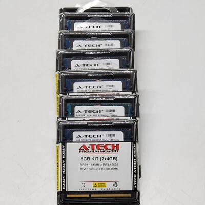 7 A-Tech 8GB 2 x 4GB PC3-10600 Memory Laptop SODIMM DDR3 1333 MHz 204pin RAM 8G - Image 1 of 4