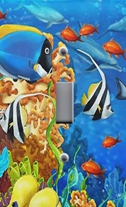 TROPICAL FISH OCEAN SEA WATER BEACH Image Light Switch Wall Plate Outlet Cover - Picture 1 of 22