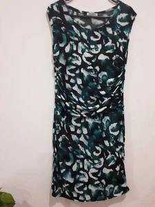 Sylvia Pinero Dress Size M Sleeveless Draped Fitted Party Evening Sylish - Bild 1 von 11