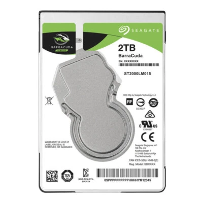 Seagate BarraCuda ST2000LM015 2TB 5400RPM 2.5 SATA 6.0 GB/s 128MB Hard Drive - Image 1 of 4