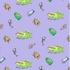 100% bawełna tkanina Roald Dahl czarownice żaby ropuchy eliksiry dzieci dzieci