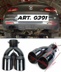 0391 BMW SERIE 1 F20 F21 TERMINALE DI SCARICO ACCIAIO INOX NERO LUCIDO M SPORT - Imagen 1 de 10