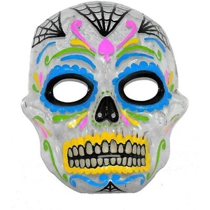 Day of Dead Mask Sugar Skull Skeleton Fancy Dress Halloween Costume Accessory - Picture 1 of 1