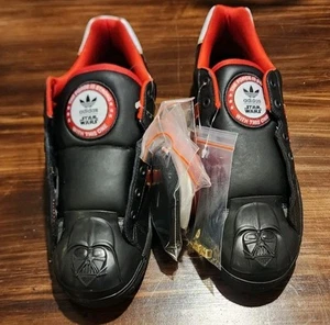 ADIDAS X Star Wars Darth Vader Black Red Ultrastar Shoes Size 9.5 NEW - Picture 1 of 10