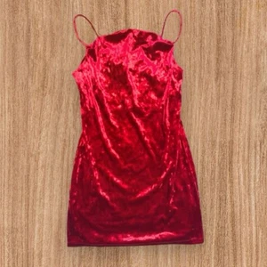 Red Velvet Mini Slip Dress From Topshop Size XXS - Petite - Picture 1 of 2