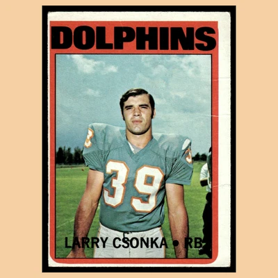 Larry Csonka #140 1972 Topps Miami Dolphins Football Card NFL EX - Image 1 of 4