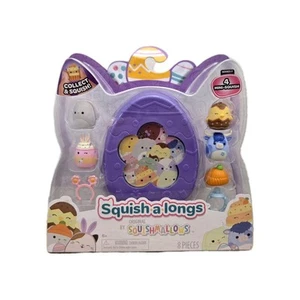Squishmallows Squish•a•longs EASTER Series 2 PURPLE CASE + 4 Minifigures - Picture 1 of 5