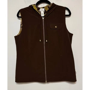 Chico's Zenergy Athleisure Hooded Vest Medium Gorpcore Utility Reversible Travel - Picture 1 of 5