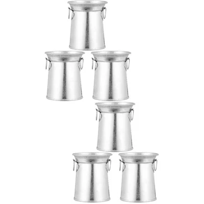  2 Pack Rustikal Blumeneimer Eisenkunstblumentopf Dekorativer Blumenhalter - Bild 1 von 4