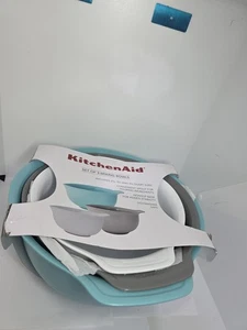 KITCHENAID UNIVERSAL VERSCHACHTELTE KUNSTSTOFF-RÜHRSCHÜSSELN 3ER-SET RUTSCHFEST EINFACHES AUSGIESSEN - Bild 1 von 4