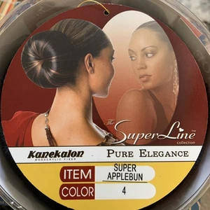 VINTAGE NEU Superline Collection Kanekalon - Pure Elegance SUPER APPLE BUN Black - Bild 1 von 11