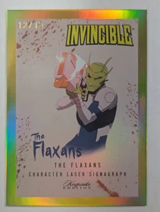 2025 Keepsake INVINCIBLE #351 Yellow Laser Signagraph The Flaxans #D 12/15 - Picture 1 of 3