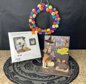 Halloween Pop-up Greeting Card w/Envelope Halloween Skull - Picture 1 of 3