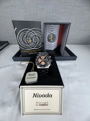 *BRAND NEW* Nivada Grenchen Chronosport Mecaquartz Salmon #20 Limited Edition - Image 1 of 4