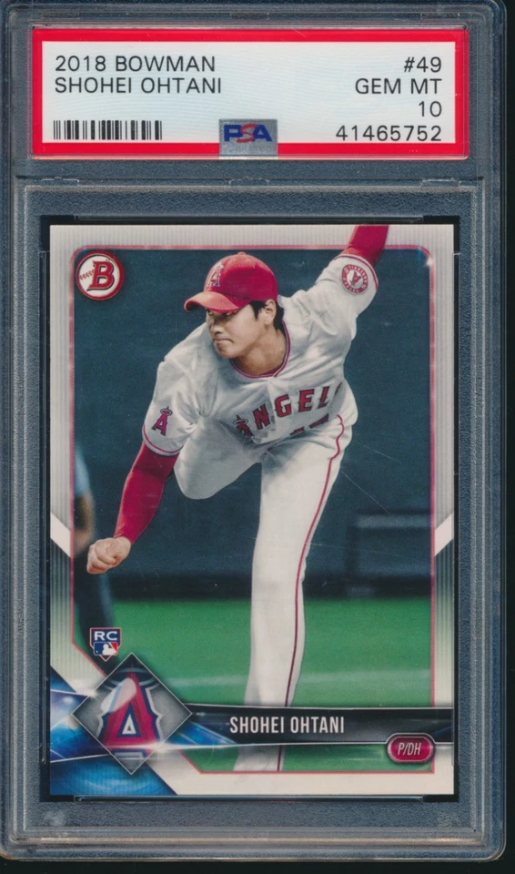 Tarjeta de novato PSA 10 SHOHEI OHTANI/OTANI 2018 BOWMAN #49 LA ANGELS RC gema como nueva cantidad Foto 1 de 1