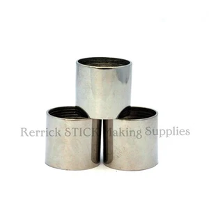 3 CUELLOS LISOS DE PLATA NÍQUEL PARA BASTONES 19 MM - Imagen 1 de 1