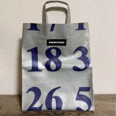 FREITAG RF52 MIAMI VICE Tote Hand Bag ‐ SILVER × PURPLE LOGO RARE DESIGN Unused - Image 1 of 4