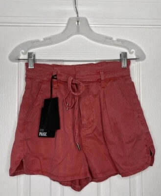 Pantalones Cortos Harlie Para Mujer Paige Plie Auto Corbata Pliegues en Rosa Dulce 24 Nuevos Foto 1 de 4