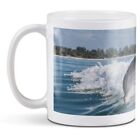 White Ceramic Mug - Jumping Dolphin Whale #14237