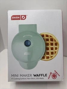 Dash Mint Cute Mini Waffle Maker Kitchen Appliance NWT - Picture 1 of 4