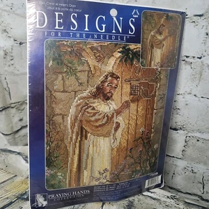Christ At Heart's Door Counted Cross Stitch Kit Praying Hands Collection #113981 - Picture 1 of 5