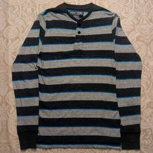 Men’s Point Zero Long Sleeve Shirt Size S – Blue Grey Striped, EUC - Picture 1 of 5