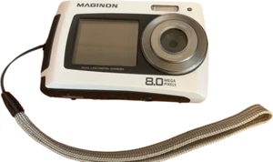 Cámara digital Maginon 8,0 MP submarina hasta 3 m pantalla selfie blanca probada - Imagen 1 de 3