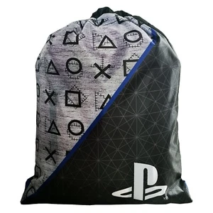 Sony Playstation Drawstring Bag Pull String P.E. Gym School Swimming Black Grey - Picture 1 of 1