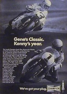 GENE ROMERO & KENNY ROBERTS For Champion Ad 1975 - Imagen 1 de 1