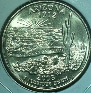 2008-D 25C Washington 50 States, Arizona, BU Clad - Free Shipping - Picture 1 of 2