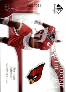 A1642- 2009 SP Authentic #202 Herman Johnson RC /999 SAMPLE PIC - Picture 1 of 2