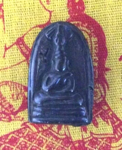 BOUDDHA VERRE BLEU KHMER statuette amulette figurine miniature Cambodge Asie T52 - Picture 1 of 6