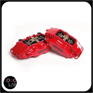 KIT 4 ADESIVI FERRARI Per Pinze Freno BREMBO Alta Temperatura - Foto 1 di 3