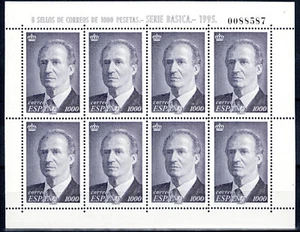 MINIPLIEGO 50, DE 8 SELLOS NUEVO (MNH) 3403** SERIE BASICA JUAN CARLOS AÑO 1995 - Imagen 1 de 1