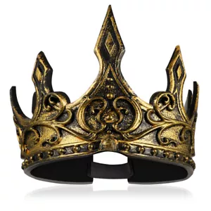1PC King Crown Halloween Prom King Crown Men Cosplay Performance Headdress - Picture 1 of 11