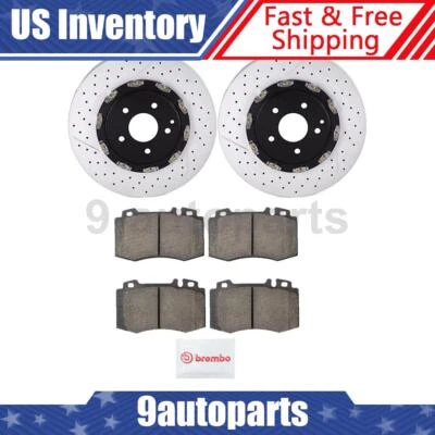 Rotores de freno delanteros Brembo OE pastillas de cerámica para Mercedes-Benz SLK55 AMG 2005-2006 Foto 1 de 4