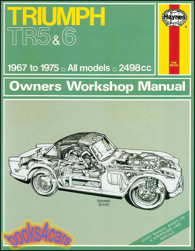 Manuale Di Servizio E Riparazione Haynes TRIUMPH TR6 TR250 Guida Chilton - Immagine 1 di 1
