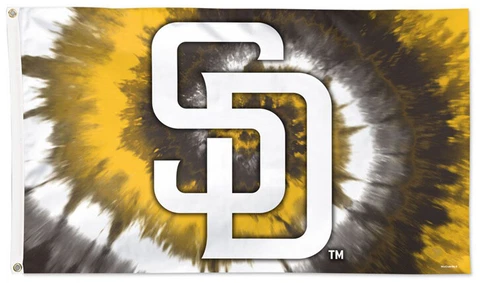 SAN DIEGO PADRES Tie-Dye-Style Official 3'x5' MLB Deluxe Wincraft FLAG Cover